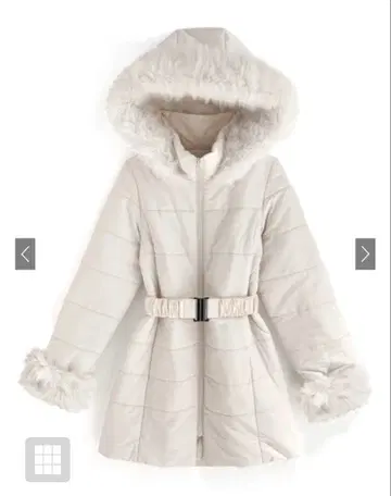 벨트 포함 퍼 다운 코트[kd13]