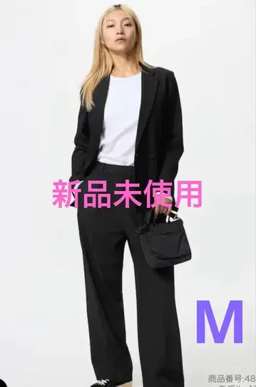 새상품 UNIQLO 유니클로 턱 와이드 팬츠 블랙 M