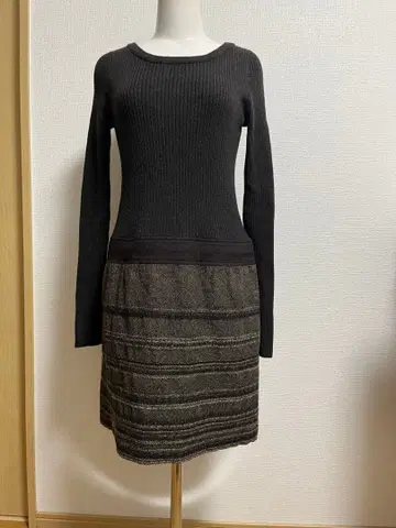 23구 니트 원피스 블랙 그레이 사이즈 40