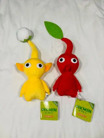 피크민 봉제 인형 빨간 피크민 노랑 피크민