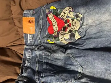 에드 하디 스컬 자수 데님 사이즈 29