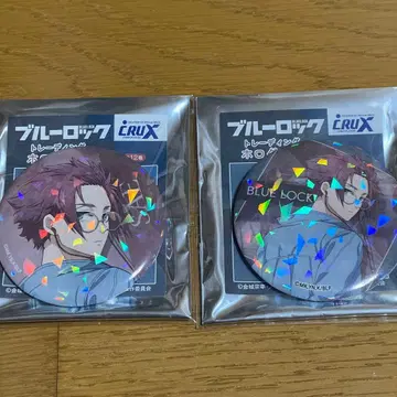 이토시 사에 캔뱃지 휴일 안경 트레이딩 홀로그램 캔뱃지 블루 록