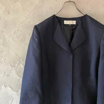 미사용 새상품 자켓 풀버튼 심플 네이비 무지 7부 기장 LO6