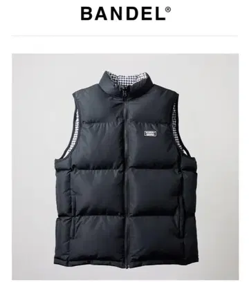 BANDEL 다운 베스트 리버서블 블랙 L