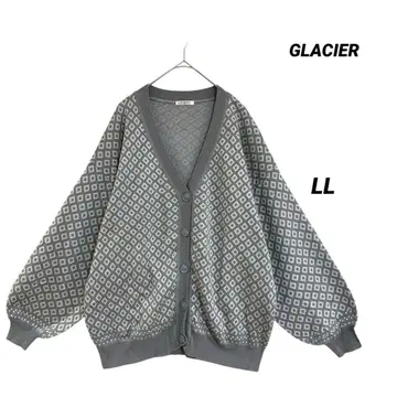 GLACIER 깔끔 빅 사이즈 니트 가디건 빅 귀여운 깔끔 패턴