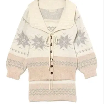 andmary Heart nordic cardigan set up