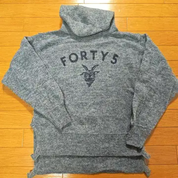 45R 울 100% 그레이 후디