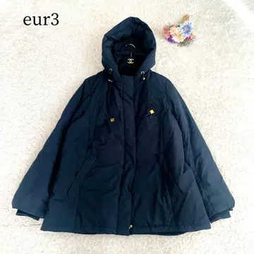 빅 사이즈 에우루큐브 다운 코트 후드 부착 3L 네이비