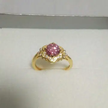 R.made 길경 반지 핑크 모이사나이트 프리 사이즈 반지