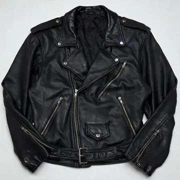 가죽 자켓 라이더스 더블 벨트 퀼팅 소가죽 XL 블랙