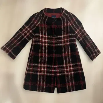 TOMORROWLAND 체크 무늬 롱 코트 38