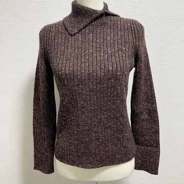 MACPHEE 맥피 울 혼방 리브 니트 스웨터 믹스 컬러