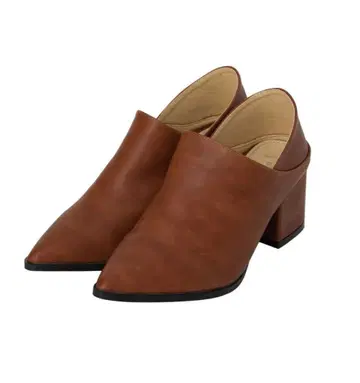 슬림 레그 V컷 청키힐 2way 부티 | 아쿠아 차고