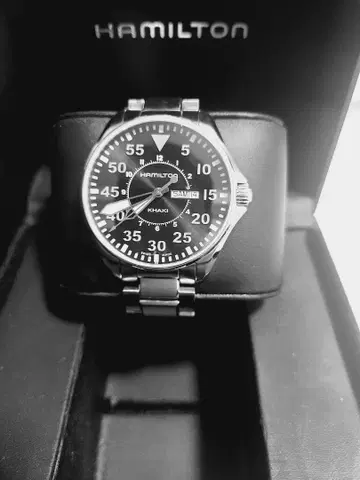 해밀턴 카키 손목시계 블랙