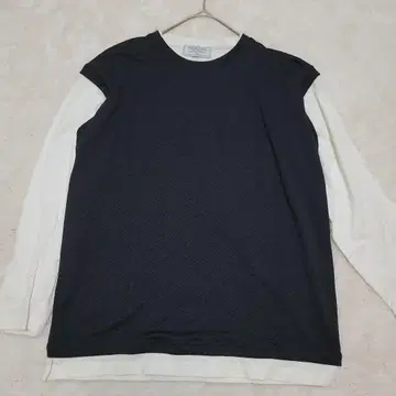 TIMBRE POSTE M 네이비/화이트 티셔츠 레이어드 스타일