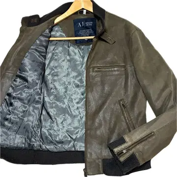 L 상당 ARMANI JEANS 아르마니진스 가죽 자켓 양가죽