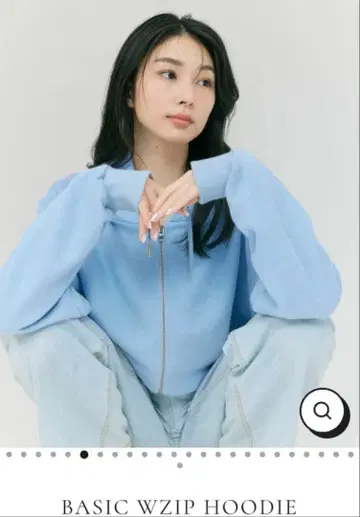 블루파랑의 베이직 더블 지퍼 후디 BLUE