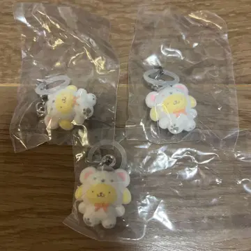 산리오 포근포근 스노우 마커 액세서리 폼폼푸딩 3개