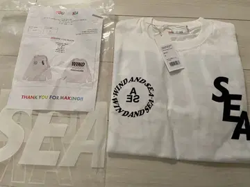 미사용 새상품 WIND AND SEA 화이트 롱T셔츠 윈드앤씨