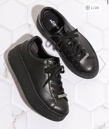 diana 블랙 플랫폼 스니커즈