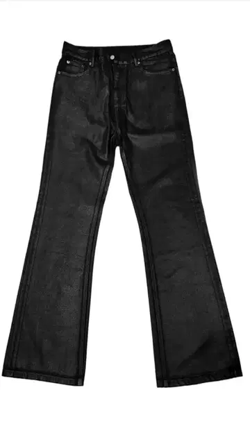 Coated distress bootcut jeans 다크 의류