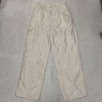 SHIPS quaranciel 린넨 화이트 턱 팬츠 38