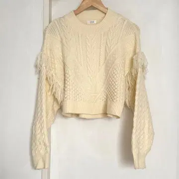 [ 즉시 구매 OK ] -LOWRYS FARM 프린지 니트 (화이트)-