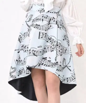 MILK 밀크 Melody 스커트 스카이블루 블루 음표 패턴