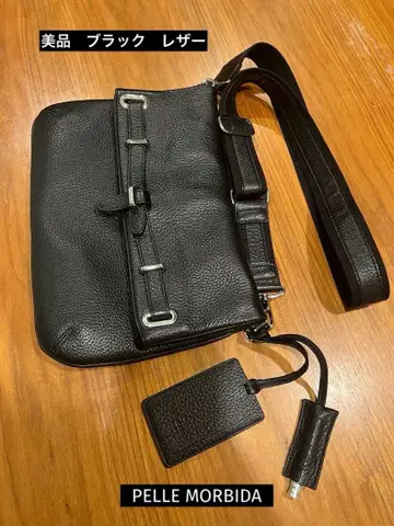 새상품급 블랙 남성용 가죽 숄더백 클러치백