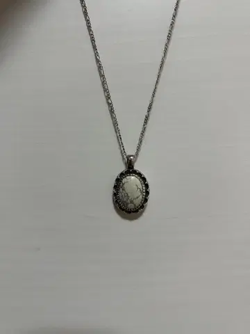 펜던트탑 화이트 터콰이즈 실버 (탑만)