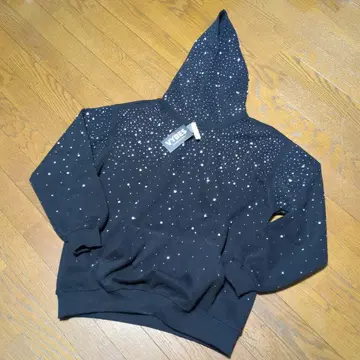 VYBES 별하늘 무늬 블랙 후드티 S