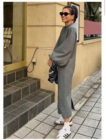 bow.a BONDING RELAX ONE-PIECE 그레이 s 사이즈