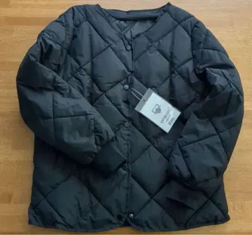 QINRUIYU 블랙 퀼팅 자켓