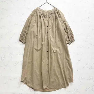 어반 리서치 코튼 보일 소매 볼륨 원피스 F 베이지 인도산