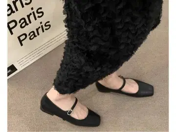 스트랩 펌프스 발레 슈즈 스퀘어토 메리 제인 AMELY