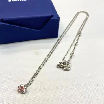 거의 미사용 SWAROVSKI 스와로브스키 목걸이 핑크