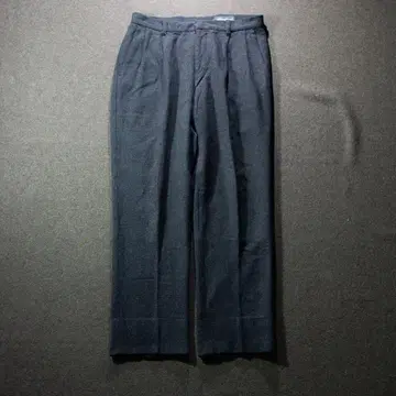 00s Eddie Bauer 투 턱 울 슬랙스 다크 그레이