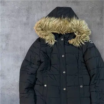 Abercombie&Fitch 블랙 퍼 포함 다운 자켓 Y2K 00s