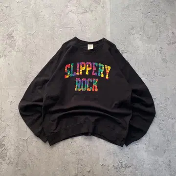 USA 구제 의류 ROCK 프린트 멀티 컬러 맨투맨 트레이닝복 L 사이즈