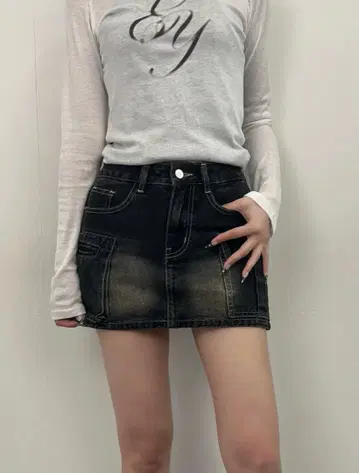 emmy 데님 미니 스커트 S 사이즈