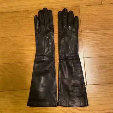 GalaGloves 가라그로브 블랙 가죽 천연 가죽 롱 장갑 긴 장갑