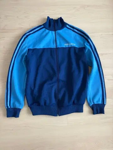 [레어] 80s 90s 아디다스 만국기 택 저지 파랑 빈티지