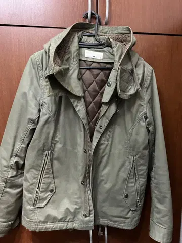 HARE 2way 모즈 코트 보아 퀼트 밀리터리 후드 부착 자켓