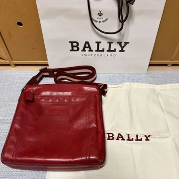 BALLY 바디백 빨간색 가죽 수납 가방 포함