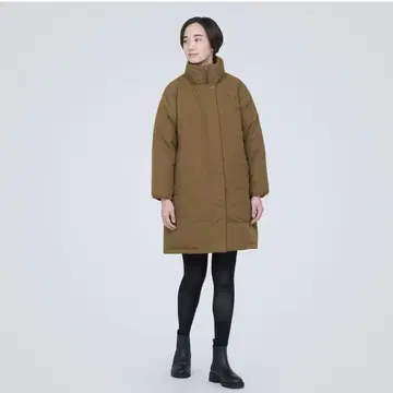 무인양품 다운 코트 발수 후드 부착 다운 코트 다크 베이지 M