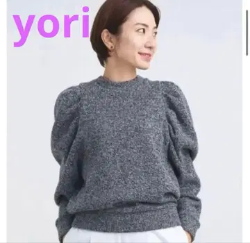 [ 새상품급 ] 요리 yori 턱 숄더 니트 그레이