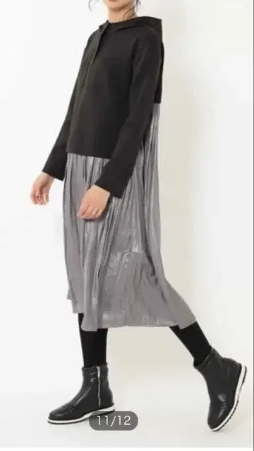 [세탁기 사용 가능] 스트레치 종이상자 조인트 원피스 HIROKO BIS