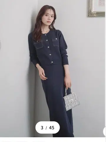 프로포션 바디 드레싱 이번 시즌 완판 스티치 니트 셋업