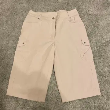 [adabat] 핑크 카프리 기장 카고 팬츠 살루키 로고 골프웨어