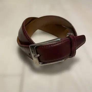 가죽제 버건디 벨트